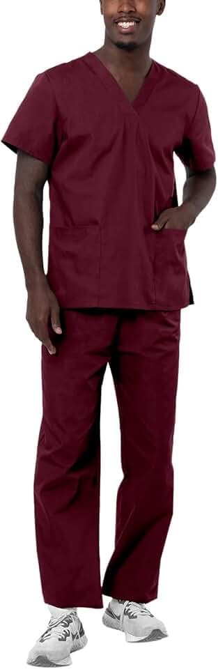 Adar Universal Unisex Scrubs - Unisex Drawstring Scrub Set