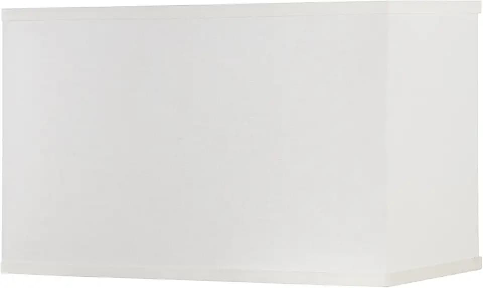 Aspen Creative 36010, Hardback Rectangular Contemporary Spider Lamp Shade/White Linen Fabric, (8+16)" Top x (8+16)" Bottom x 10" Height