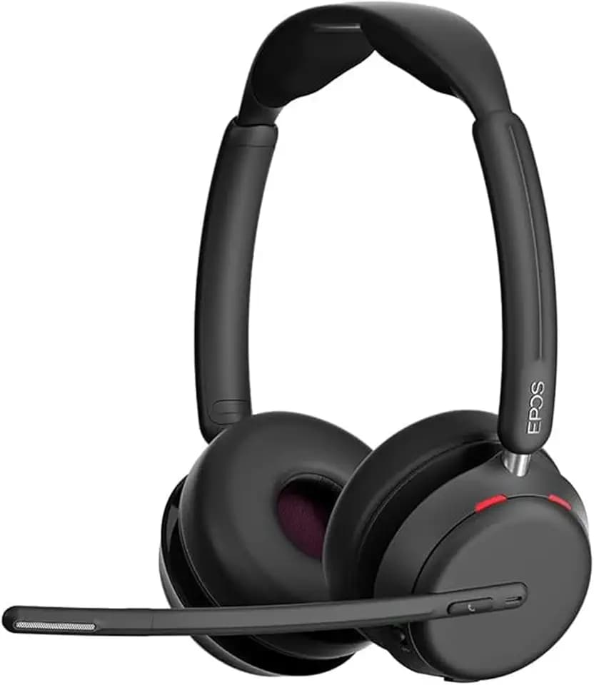 EPOS IMPACT 1060T ANC Professionelles Büro-Kabelloses-Headset mit Mikrofon für PC – Beidseitig, Aktive Geräuschunterdrückung, EPOS AI, Super Wideband, BrainAdapt Komfort, Microsoft Teams zertifizier