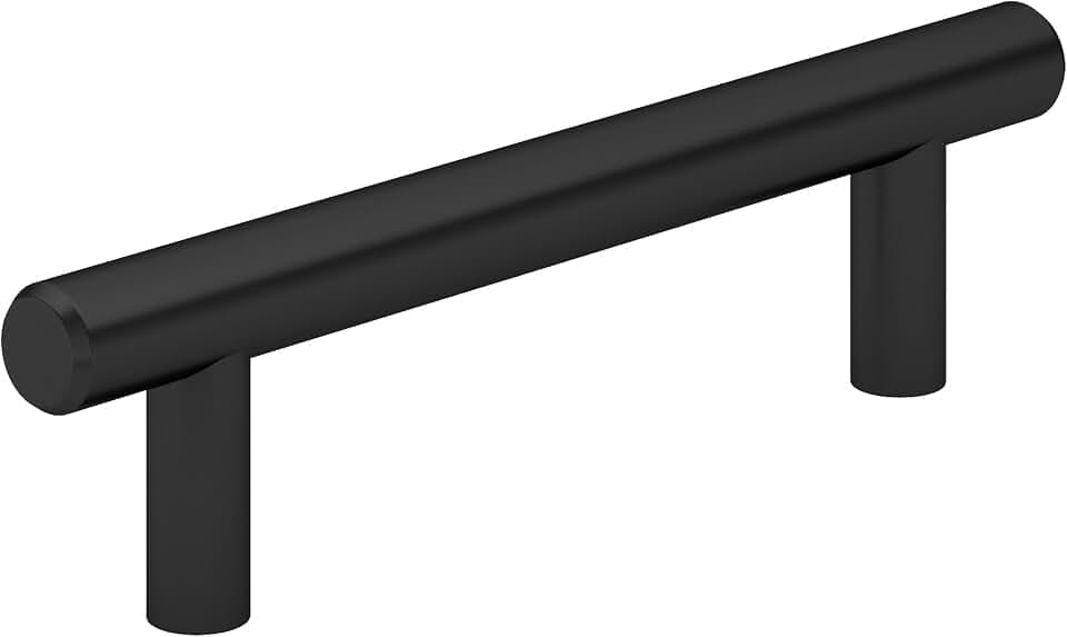 Richelieu | Roosevelt 3 3/4-inch (96 mm) Matte Black Cabinet Bar Pull