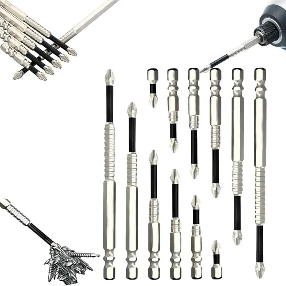 High-Magnetic Screwdriver Drill Bit Set,AntiSlip Magnetic Electric Screwdriver Set, 25/50/65/70/90/150mm(12PCS)