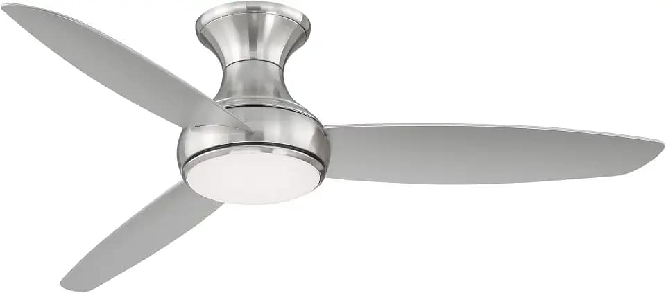Minka-Aire F467L-BNW Concept III 54" Hugger with LED Lights, Brushed Nickel