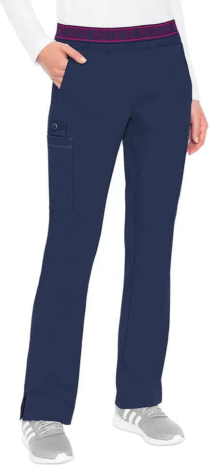 Med Couture Touch Women's Yoga Pull-On Pant Scrub Bottoms with 7 Pockets