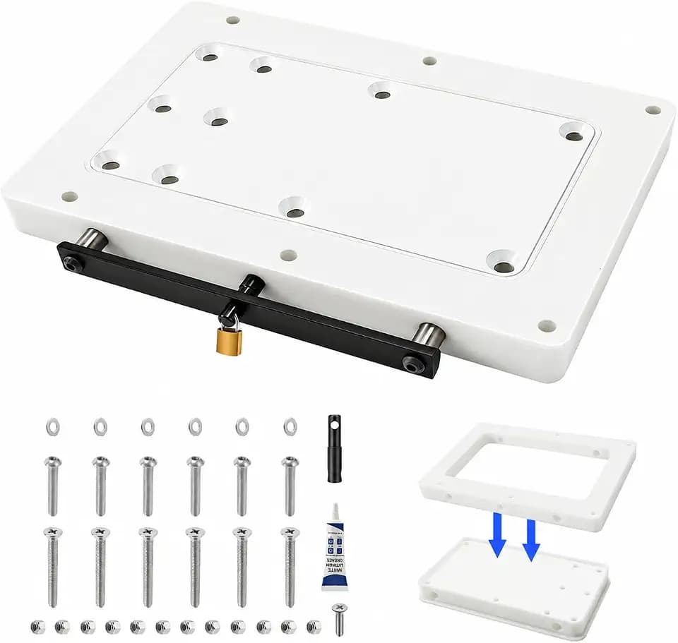 1854055 RTA-55 Quick Release Bracket for Terrova, Riptide Terrova, Ulterra & Riptide Instinct QUEST Electric-Steer Trolling Motors – Quick Install & Remove, White