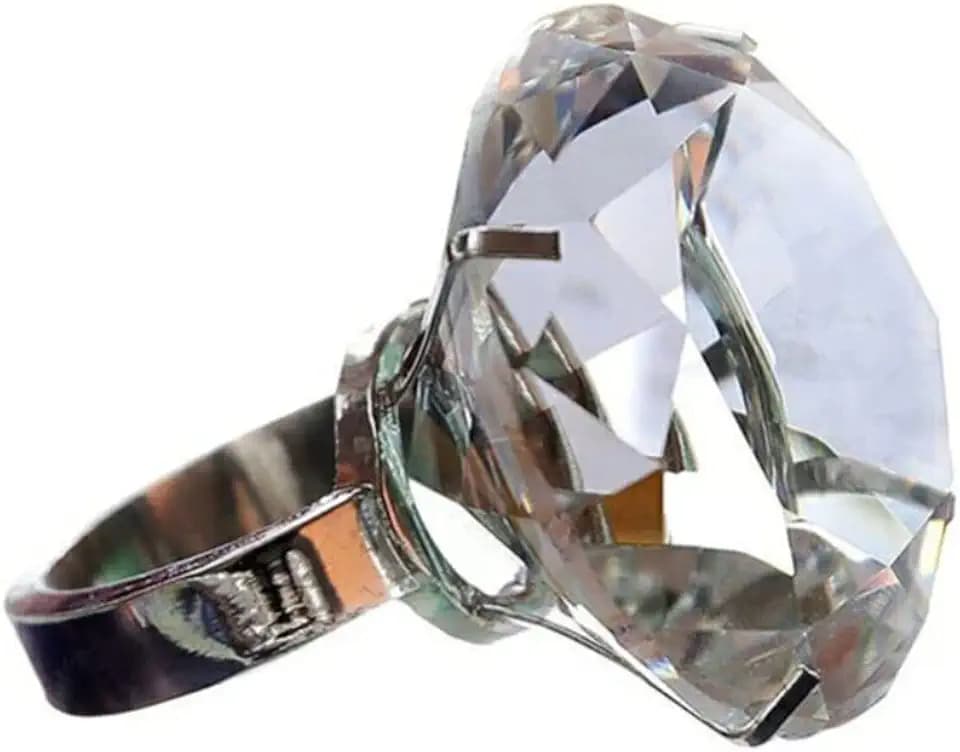Wedding decoration 8cm crystal glass big diamond ring romantic proposal wedding props home ornaments party gifts Souvenirs