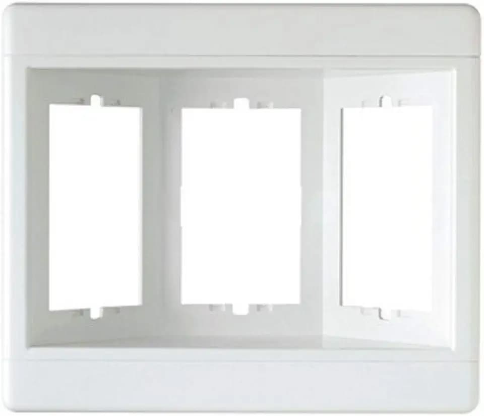 Legrand Pass & Seymour TV3WW 3 Gang Recessed TV Box, Frame Only, White (1 Count)