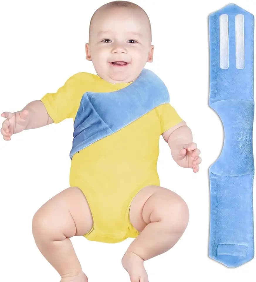 Torticollis Pillows for Infants - Neck Support Newborn Baby Carseat Head Positioner Toddler Plagiocephaly Cushion Traveling Correction Adjustable Soft Flannel