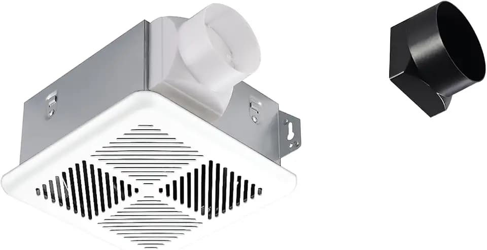 Tech Drive Bathroom Exhaust Fan,60 CFM/50 CFM, 3&4-Inch Duct Included