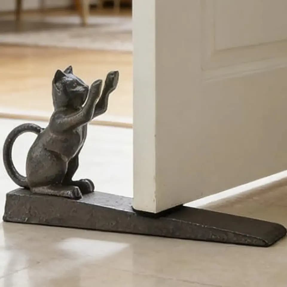 YukaBa Home Locomotion Stretching Cat Door Stopper, Black B