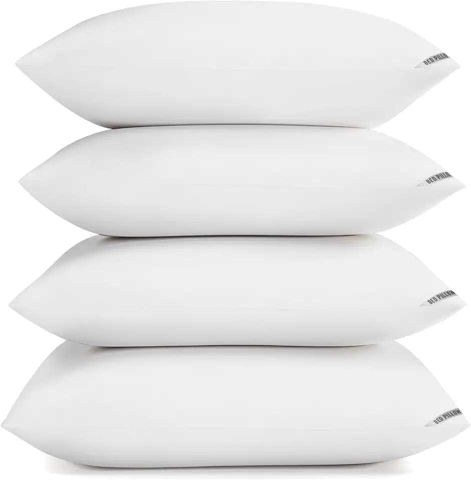 Piwaal King Size Pillows 4 Pack, Soft Firm Support for Side Back Stomach Sleepers