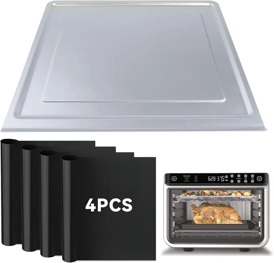 4 Pcs Liners and 1 Pack Replacement Crumb Tray Pan for Ninja DT201 DT251