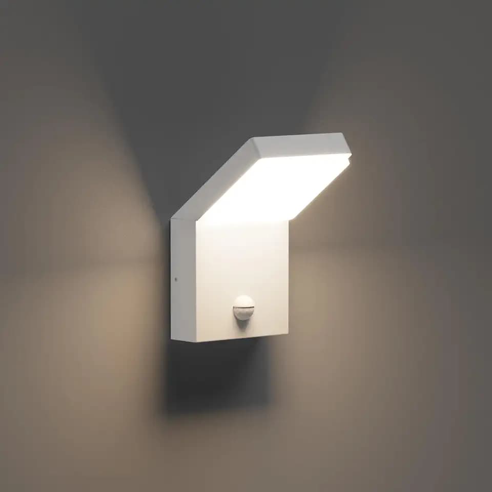 Klighten 24W Aussenlampe mit Bewegungsmelder Außenwandleuchte, Weiß, 4000K