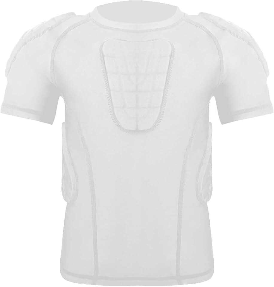Kids Youth Padded Compression Shirt Chest Protector for Baseball Football Padded Shirt Heart Guard Protective Shirt