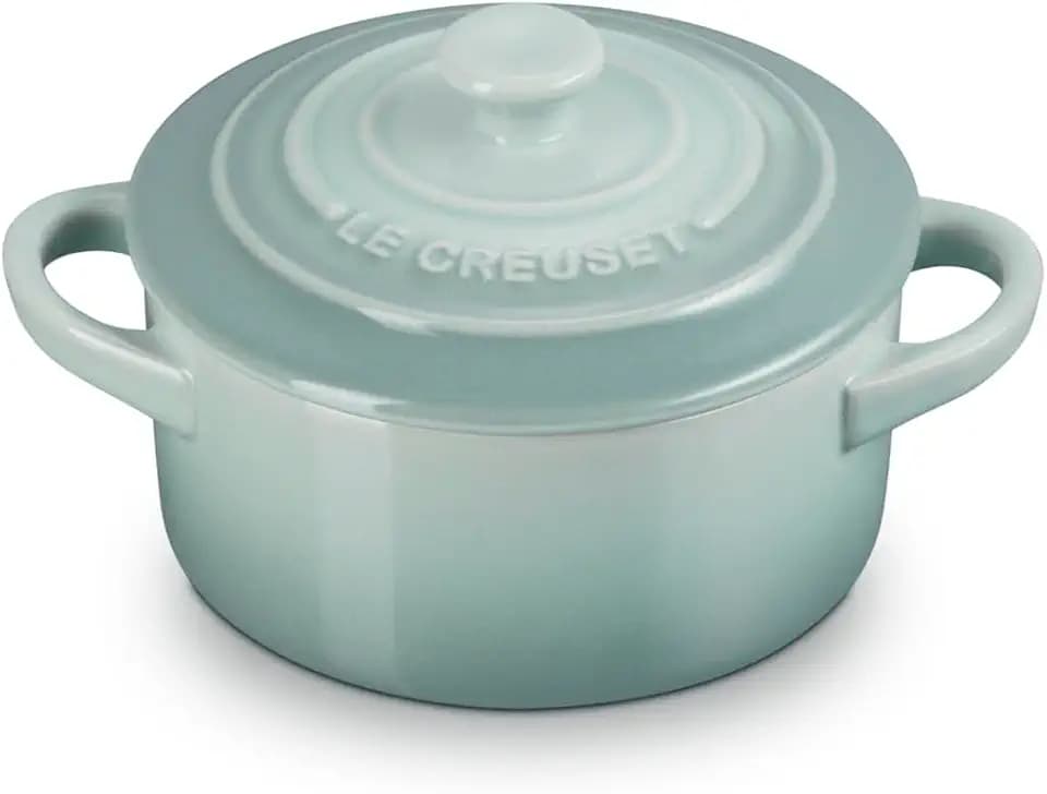 Le Creuset Stoneware Mini Round Cocotte, 8 oz., Sea Salt