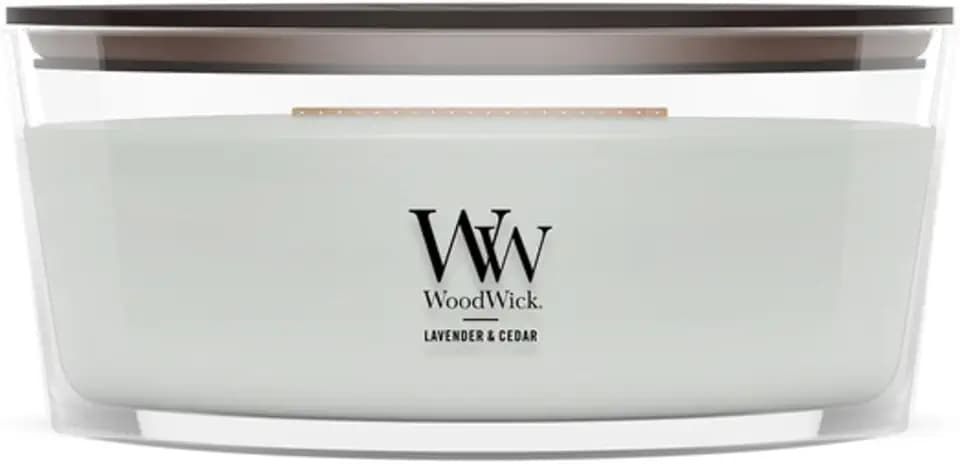 WoodWick Lavender & Cedar Scented Candle, Crackling Wick, 16oz
