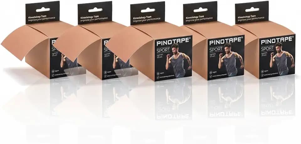 PINOTAPE Sport Lymph Tape Beige 10 cm x 5 m, 5er Pack