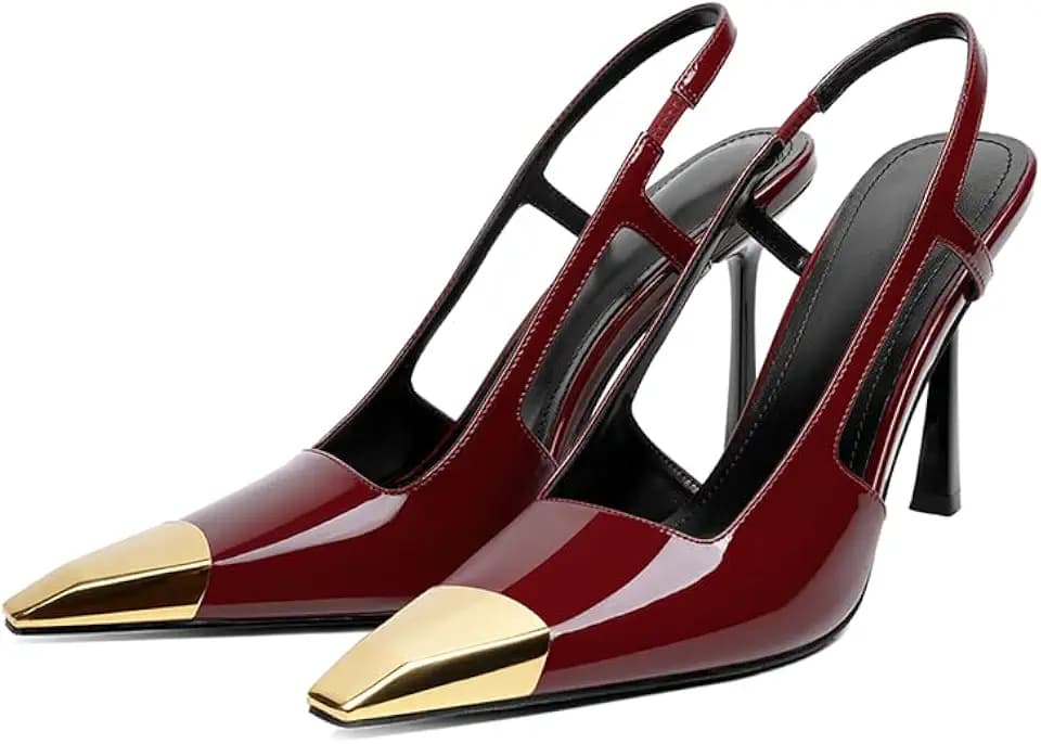 Vertundy Slingback Heels for Women Pointed Toe Stiletto High Heel Pumps