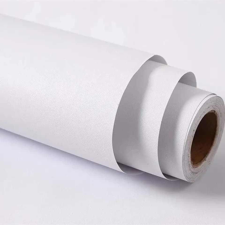 LACHEERY Weiß Matt Selbstklebende Tapete Wand Schlafzimmer Tapete Modern 60cm x 400cm Wandtapete Selbstklebend Schlafzimmer Weiß Einfarbig Wand Tapeten Weiss Wasserdicht Folie für Möbel Küche Schränk