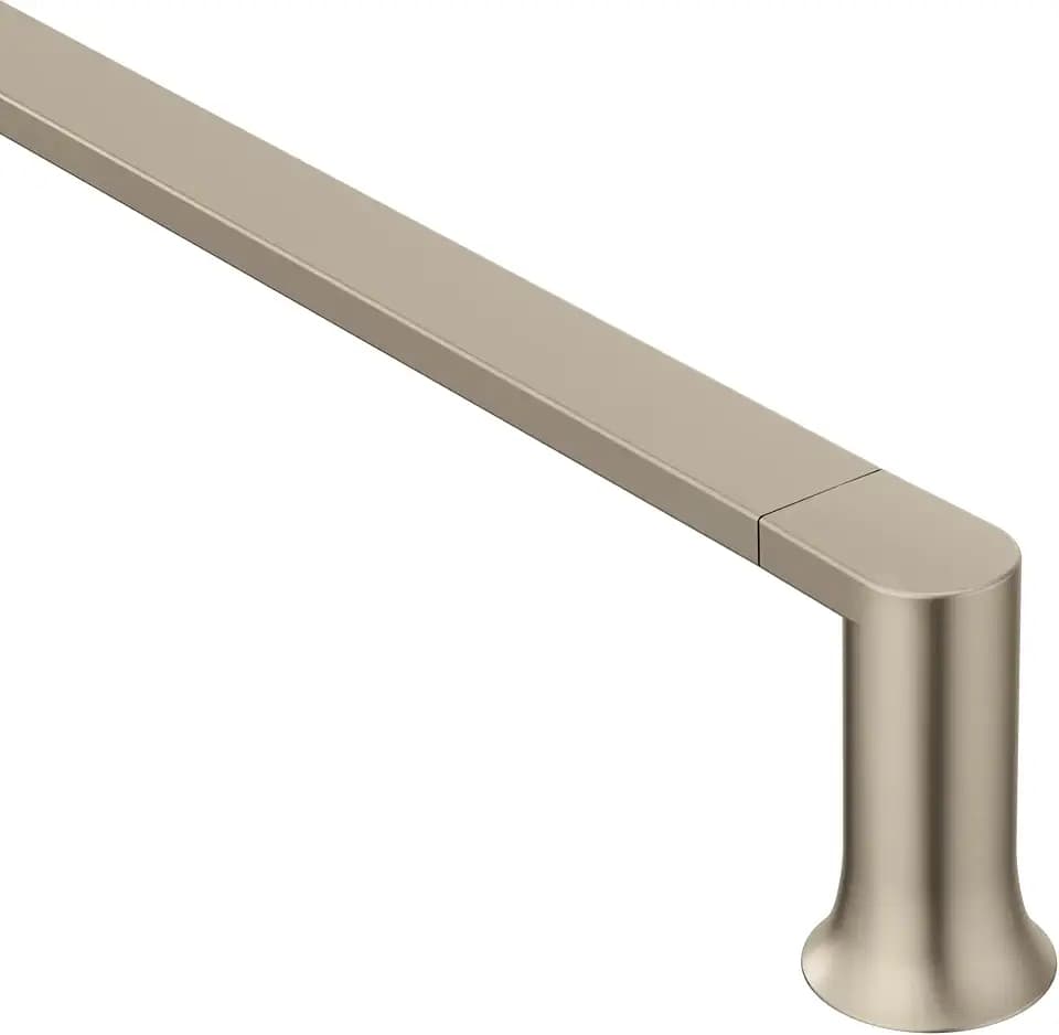 Moen Genta LX Modern Single Kitchen or Bathroom Towel Bar, 24-Inch, Brushed Nickel, BH3824BN