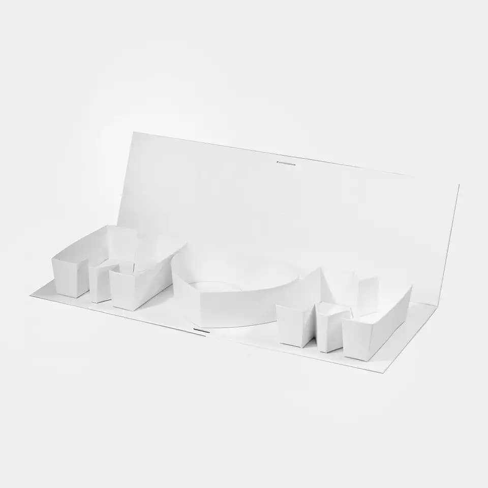 Geoto 17.3"x6"x2" Pink/Red/White Creative Mother's Day Packaging Boxes, Idea Fillable MOM Letter Shaped Gift Boxes (White, Pack of 6)
