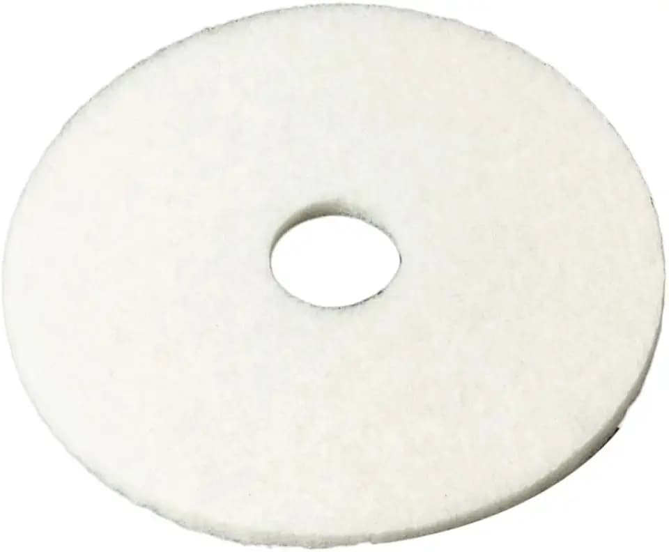 3M White Super Polish Pad 4100, 13 in, 5/Case