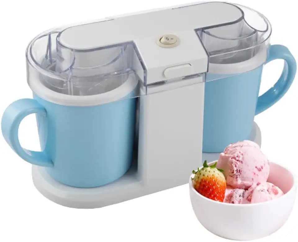 Ice Cream Maker - 1QT Ice Cream Machine for Sorbet, Gelato, Frozen Yogurt and More - Kitchen Appliances and Gadgets by Classic Cuisine (Blue)