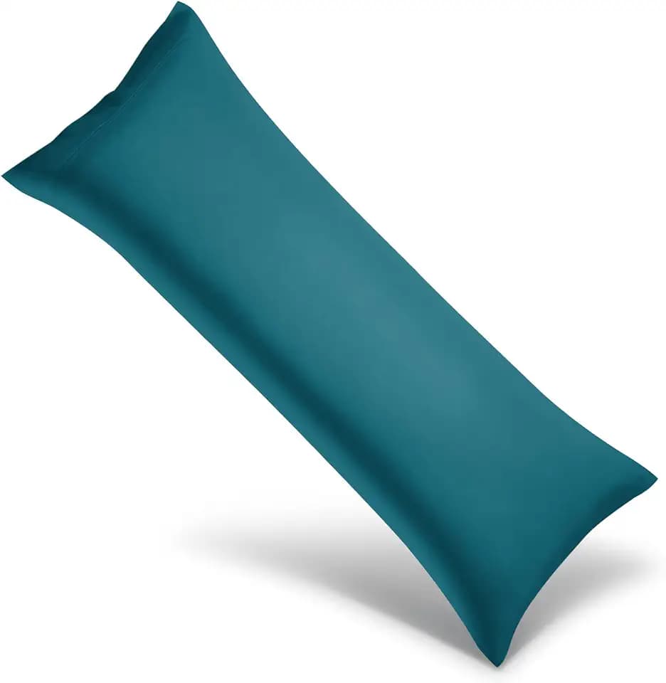 WishSmile Cooling Body Pillow Cover Pillowcase King Pillow Cases Set of 1,Hair and Skin Friendly,Teal,20x54 inches