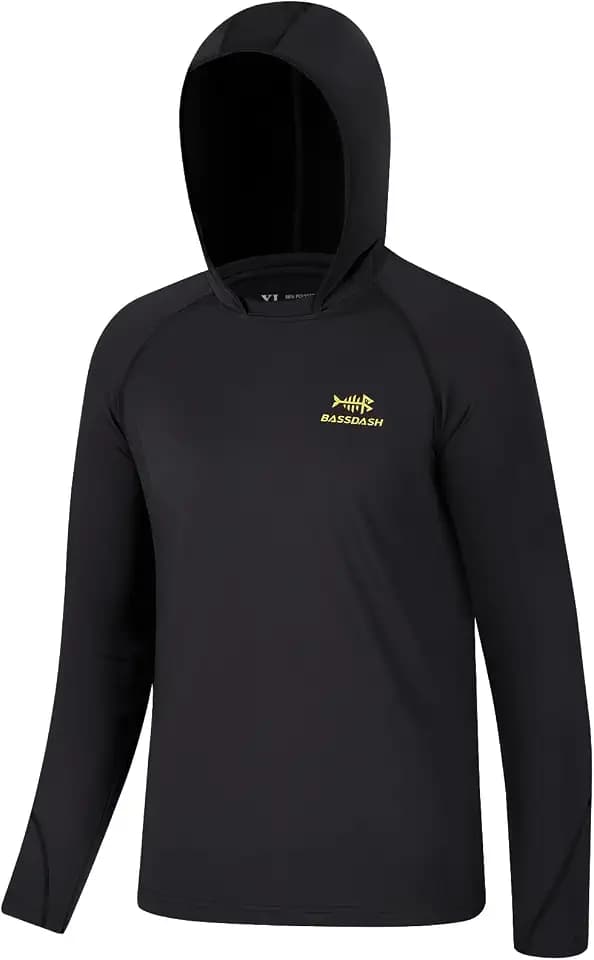Bassdash Youth UPF50+ Performance T Shirt with Hood Long Sleeve Fishing Hiking Sun Shirt FS03Y