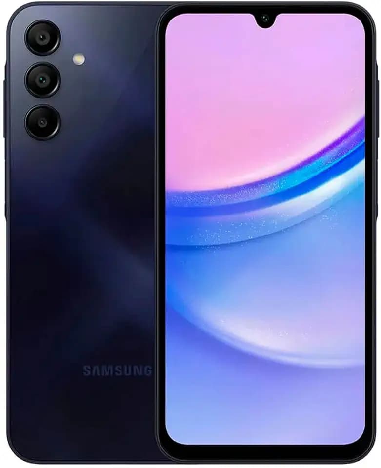 Samsung Galaxy A15 5G Smartphone Dual-SIM RAM 4 GB / Interner Speicher 128 GB microSD slot OLED-Display 6.5" 2340 x 1080 Pixel (90 Hz) Triple-Kamera 50 MP 5 MP 2 MP front camera 13 MP Blue Black