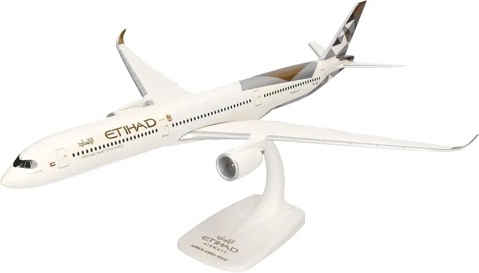 Herpa SnapFit Model Airplane Airbus A350-1000 A6-XWC Etihad Airways