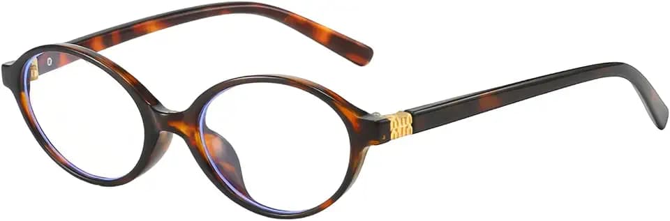 Blaulichtfilter Brille Damen,Vintage Oval Blaulichtbrille Damen Brille Ohne Stärke Damen Anti-Ermüdung,Augenschutz für Handy,Computer Und TV