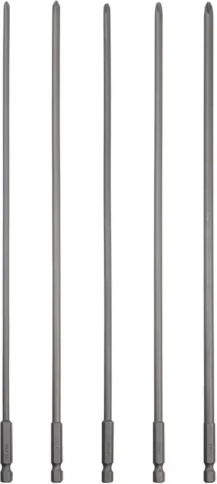 Rocaris 5 Pack Extra Long Phillips Screwdriver Bit Sets, 12 Inch