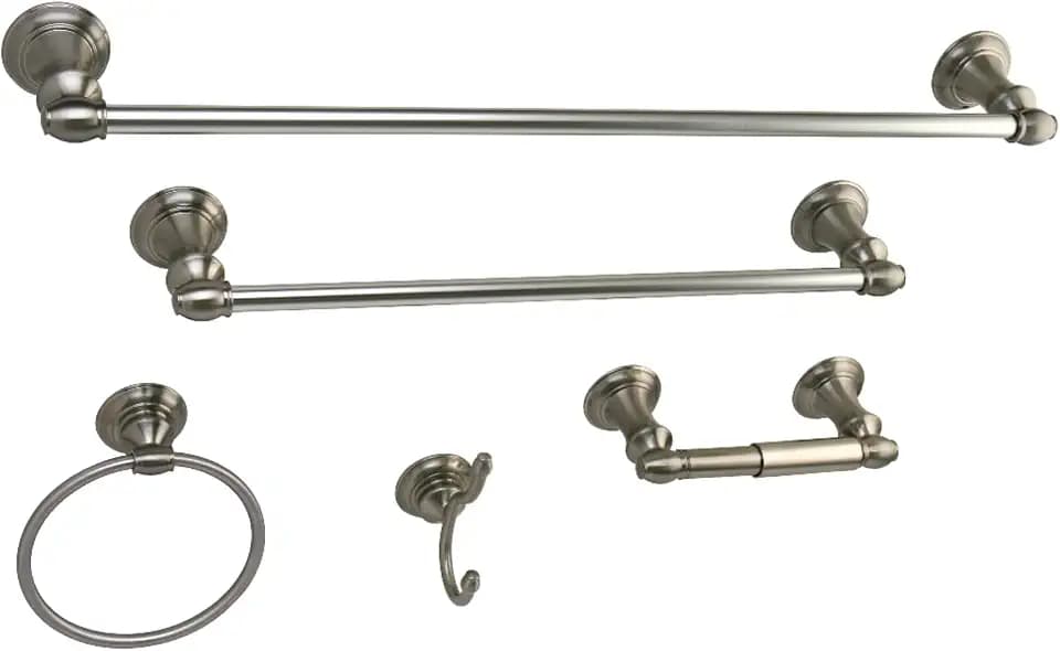 Kingston BAHK2612478SN Bars Bathroom Accessory Set, Brushed Nickel