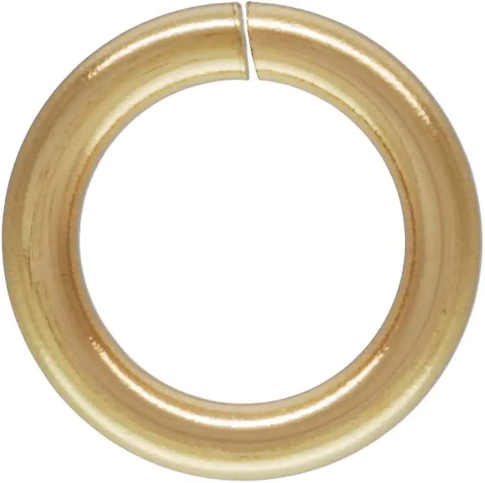 JewelrySupply Open Jump Ring 4.5mm 14 Karat Solid Yellow Gold