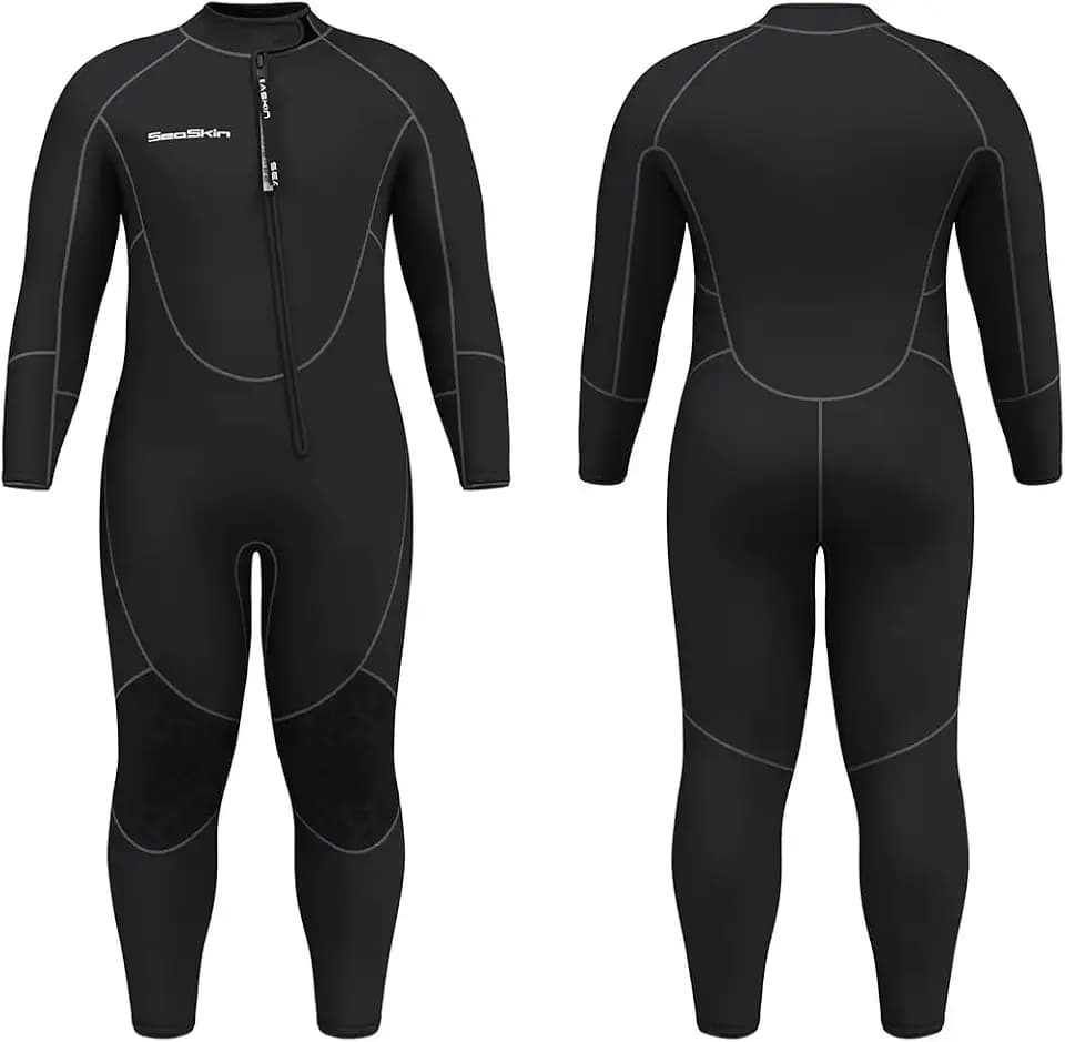 Seaskin Plus Size Full Wetsuit for Mens and Womens 3mm
