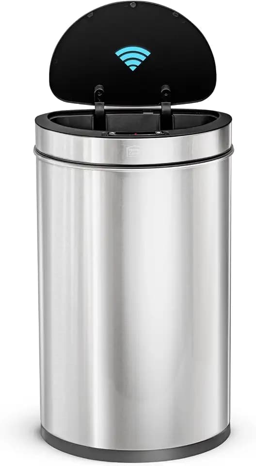 Home Zone Living 13 Gallon Motion Sensor Trash Can with Automatic Lid