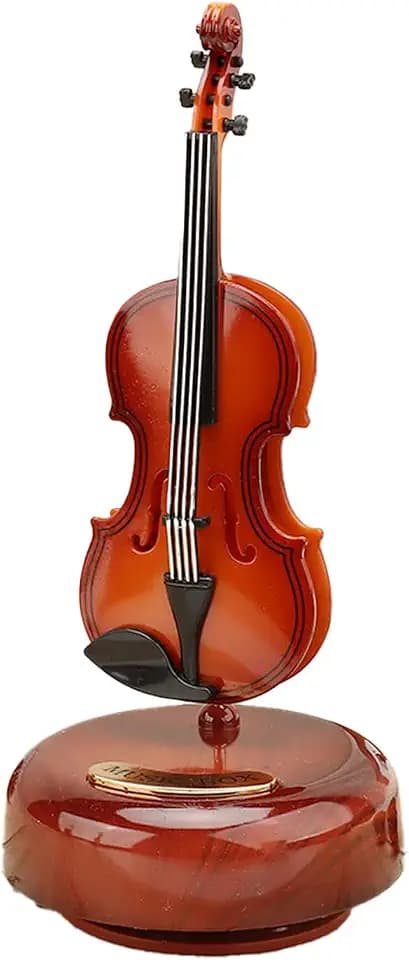 Vintage Music Box, Classical Gramophone Music Box Instrument Ornaments for Home Decoration Housewarming Desktop (Violin)