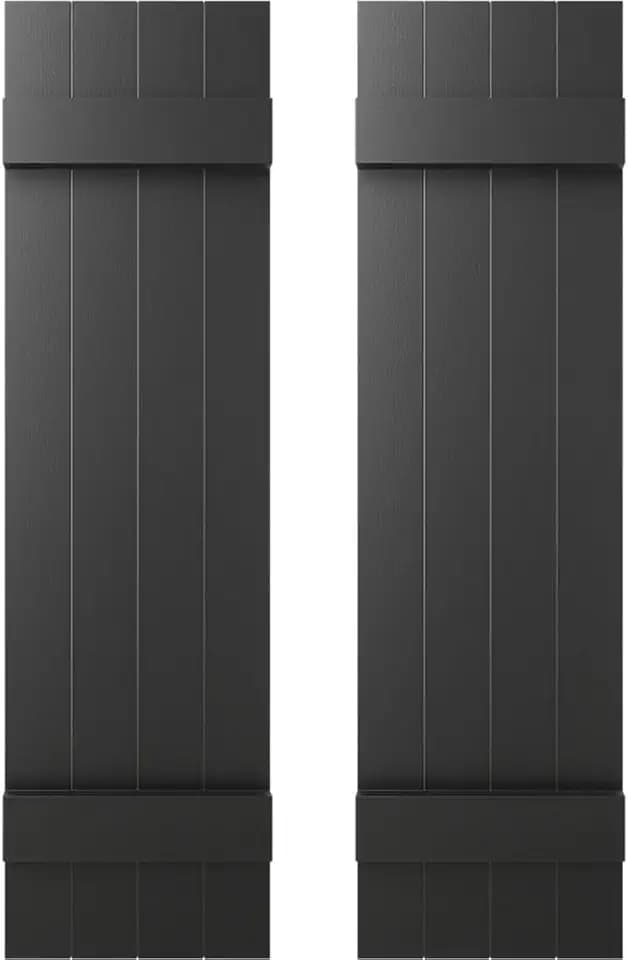 Builders Edge 14"W x 29"H Builders Edge Shutters (Per Pair), 002 - Black