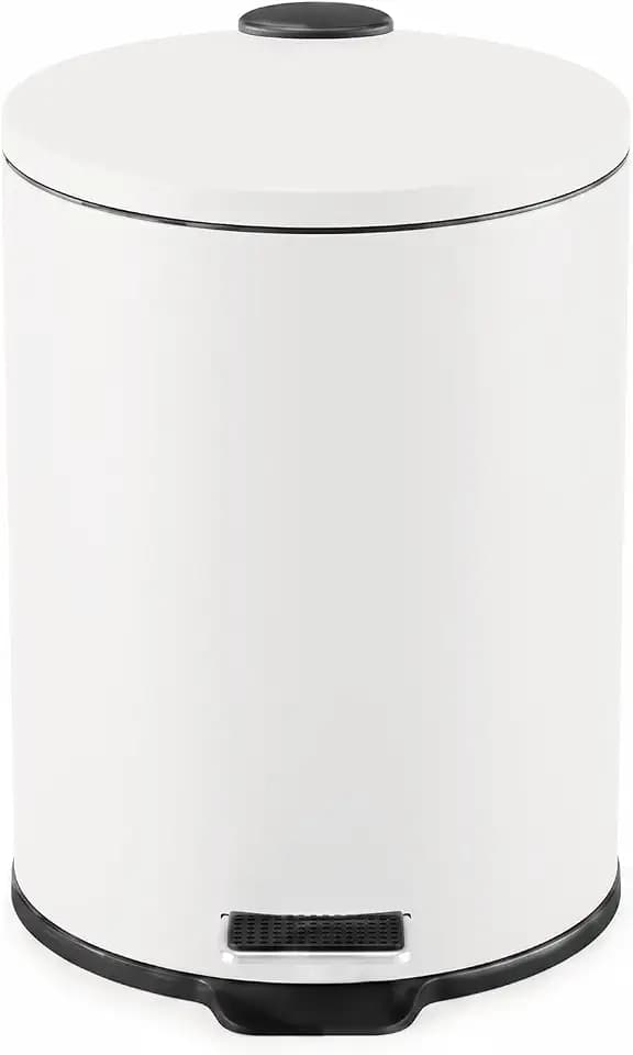 Garvee 5L/1.3 gal Round Trash Can, Bathroom Wastebasket with Soft-Close Lid