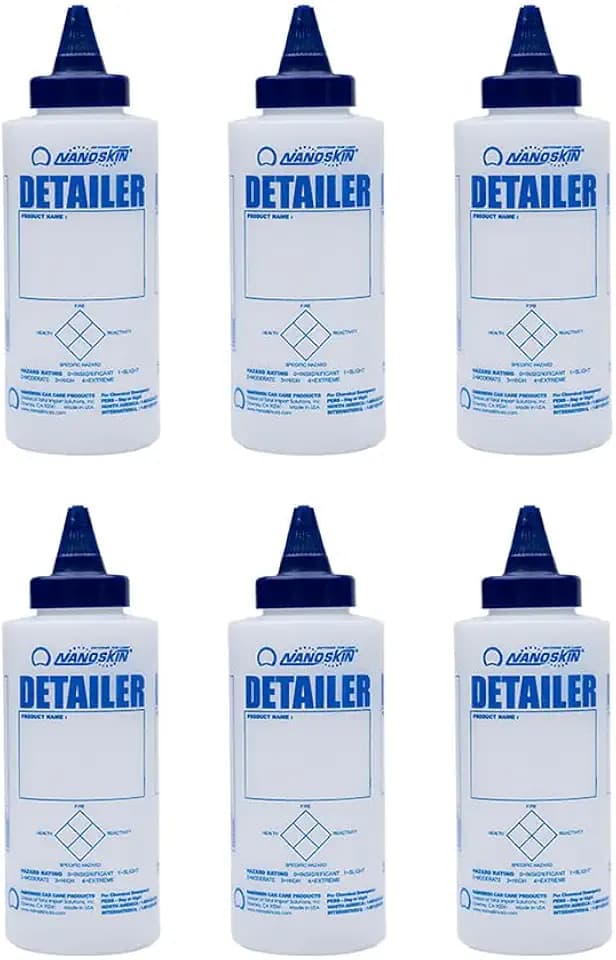 Nanoskin Squeeze Bottles for Easy Liquid Dispensing, 6-Pack