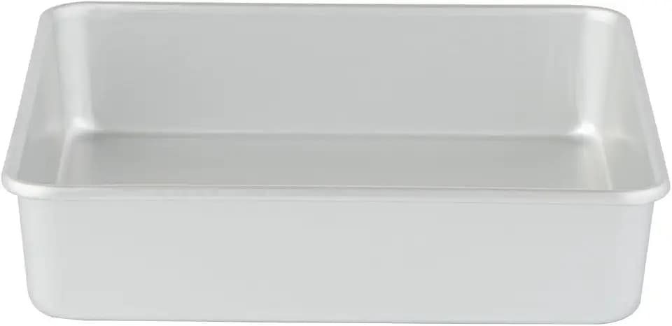 Restaurantware 8x8 Cake Pan - 1 Count Aluminum Square Baking Pan With Straight Sides - Oven-Safe Layer Cake Pan For Even-Heated Baking - Silver