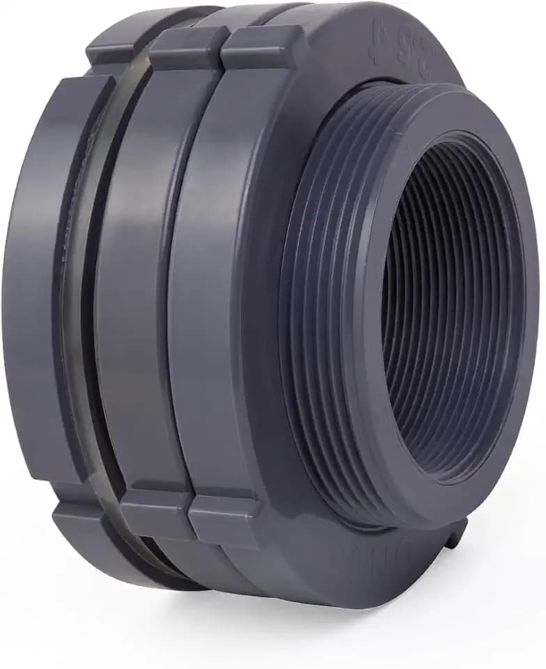 ChillWaves PVC Bulkhead Fitting 3" Double Thread Connector Adapter for Water Tank, Aquariums, Rain barrels(1-PACK)
