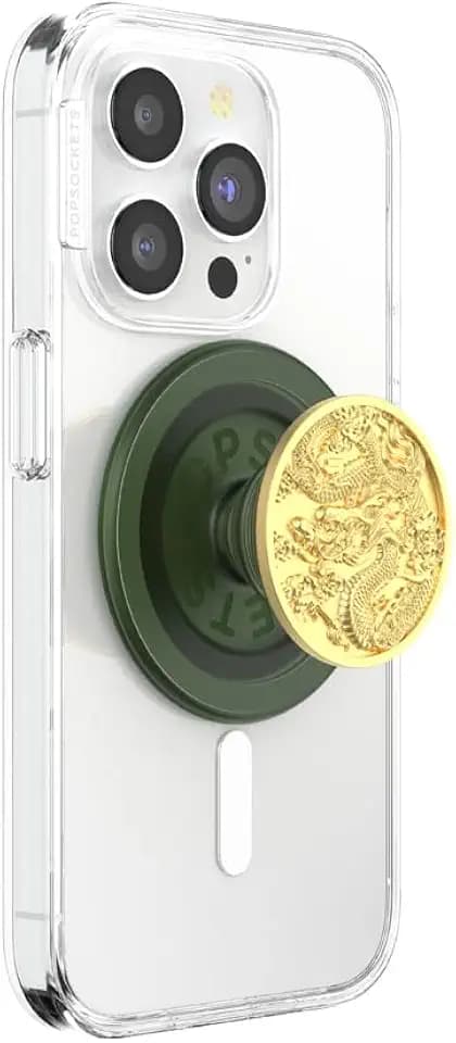 PopSockets Handy-Grip für MagSafe, Magnetischer Halter, Handyständer, Enamel - Enamel Dragon