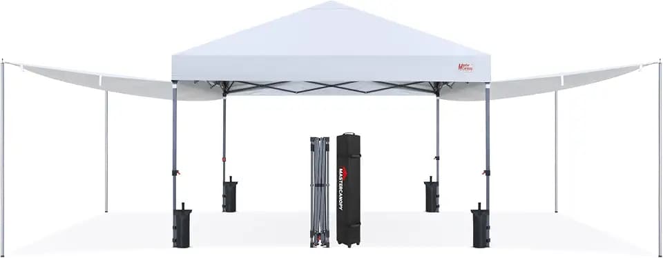 MASTERCANOPY 10x10 Pop Up Canopy Tent with 2 Shelters,230 Sq ft White