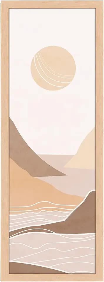 8x24 Frame Natural Woodgrain,Rustic 24x8 Picture Frame Beige, Art Pic Hanging Poster Frame, 8 by 24 Gallery Family Concert Portrait Photo Frame Anniversary/Birthday/Wedding/Thank you/Christmas Gift