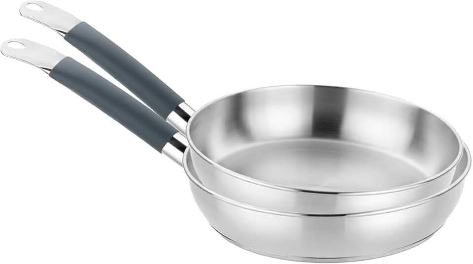 BRA COOKWARE Master 2-Piece Frying Pan Set | 9.5+11 Inches Skillet Set