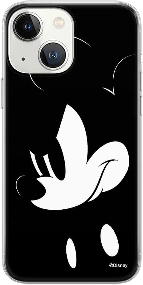 ERT GROUP Handyhülle für iPhone 13 Mini Original und offiziell Lizenziertes Disney Muster Mickey 029 Grey, optimal an die Form des Handy angepasst, hülle aus TPU