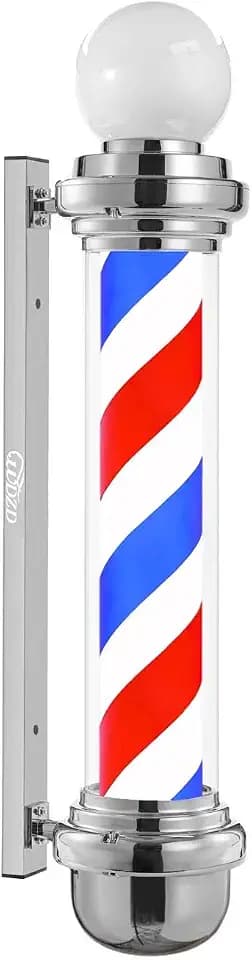 45'' Silver Barber Pole Light