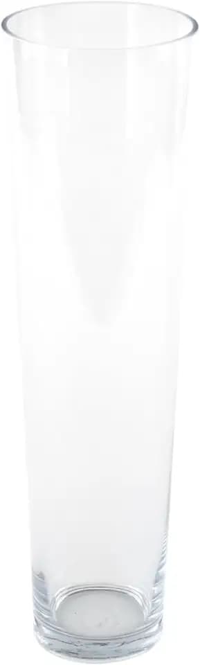 Deco 79 Glass Decorative Vase Tall Centerpiece Vase, Flower Vase for Home Decoration 7" x 7" x 24", Clear