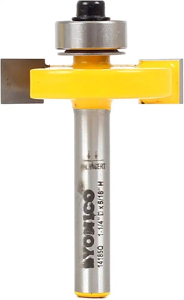YONICO Slot Cutter Router Bit 5/16-Inch Height X 3/8-Inch Depth 1/4-Inch Shank 14185q